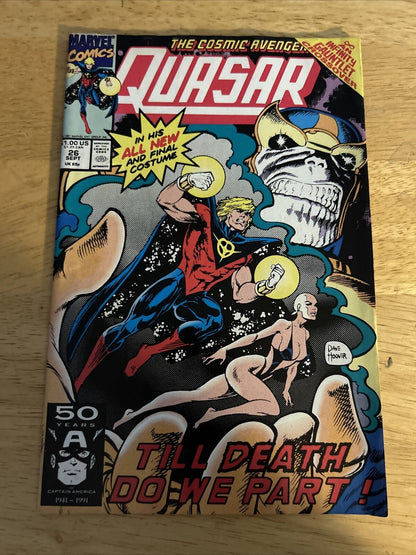Quasar In His New and Final Costume Marvel Comic, Issue # 26