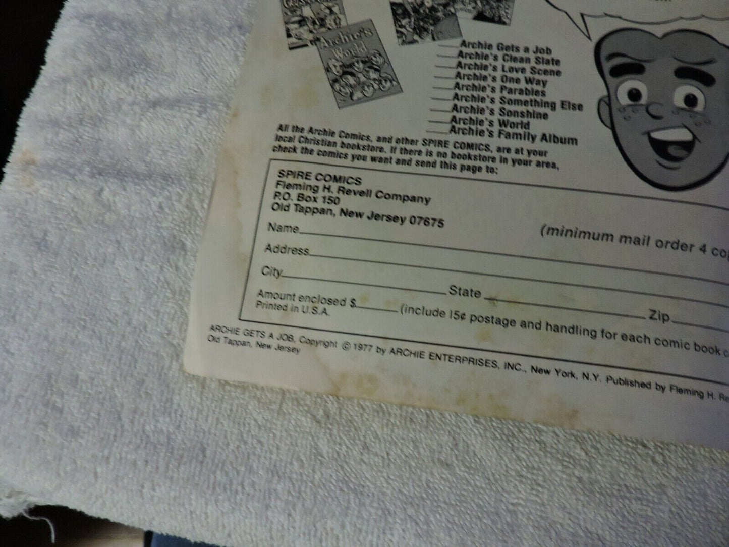 ARCHiE GETS A JOB   UNGRADED