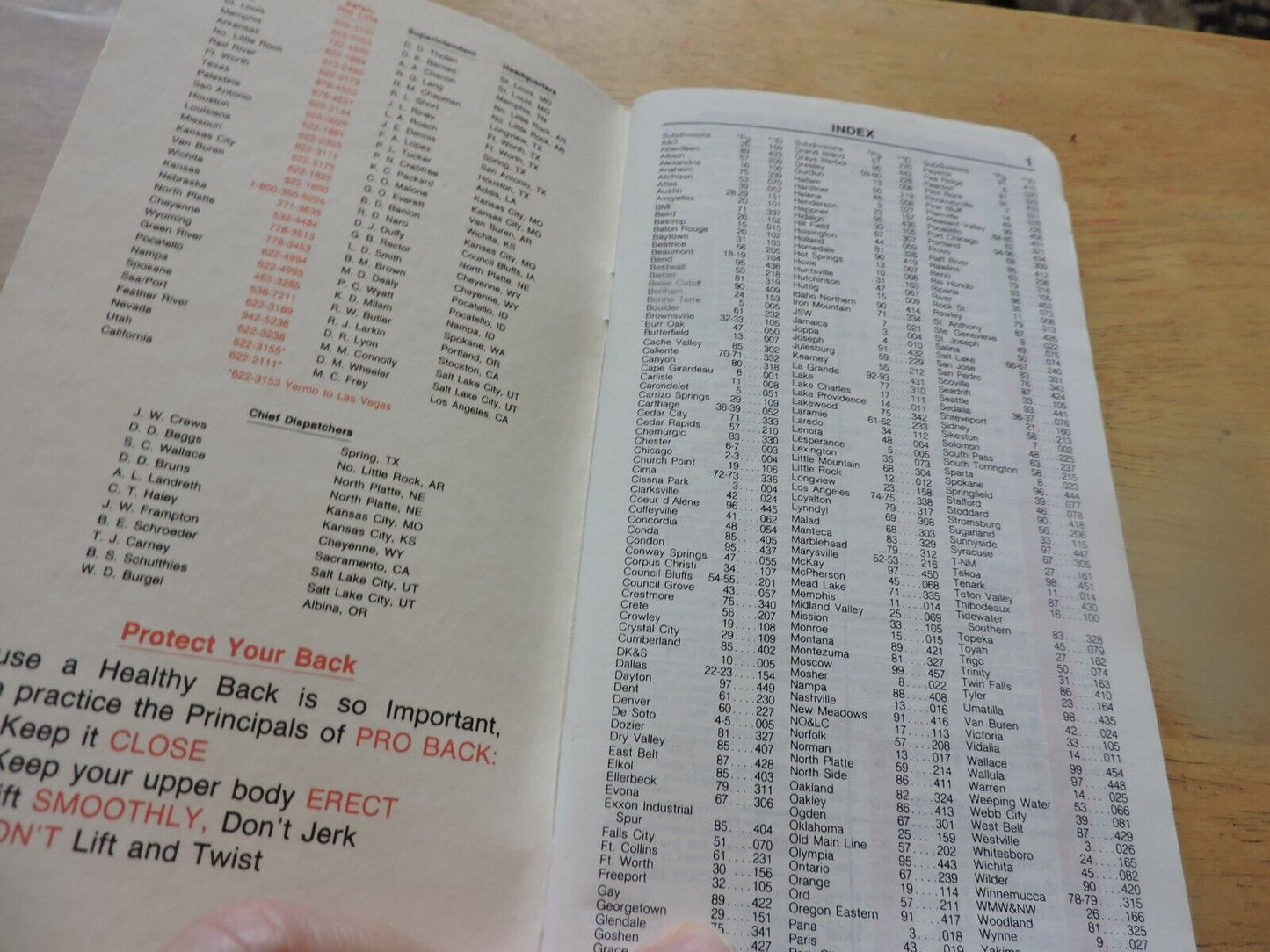 UNION PACIFIC RAILROAD CO. SYSTEM TIMETABLE NO. 6, 1988
