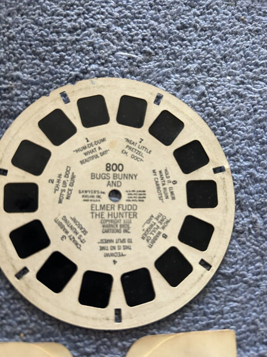 VIEW MASTER 3D REELS--BUGS BUNNY AND ELMER FLOOD THE HUNTER--ONE REEL--OPENED