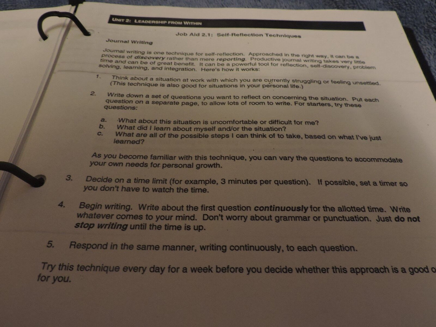 FEMA Course: "Leadership and Influence" Guidebook"
