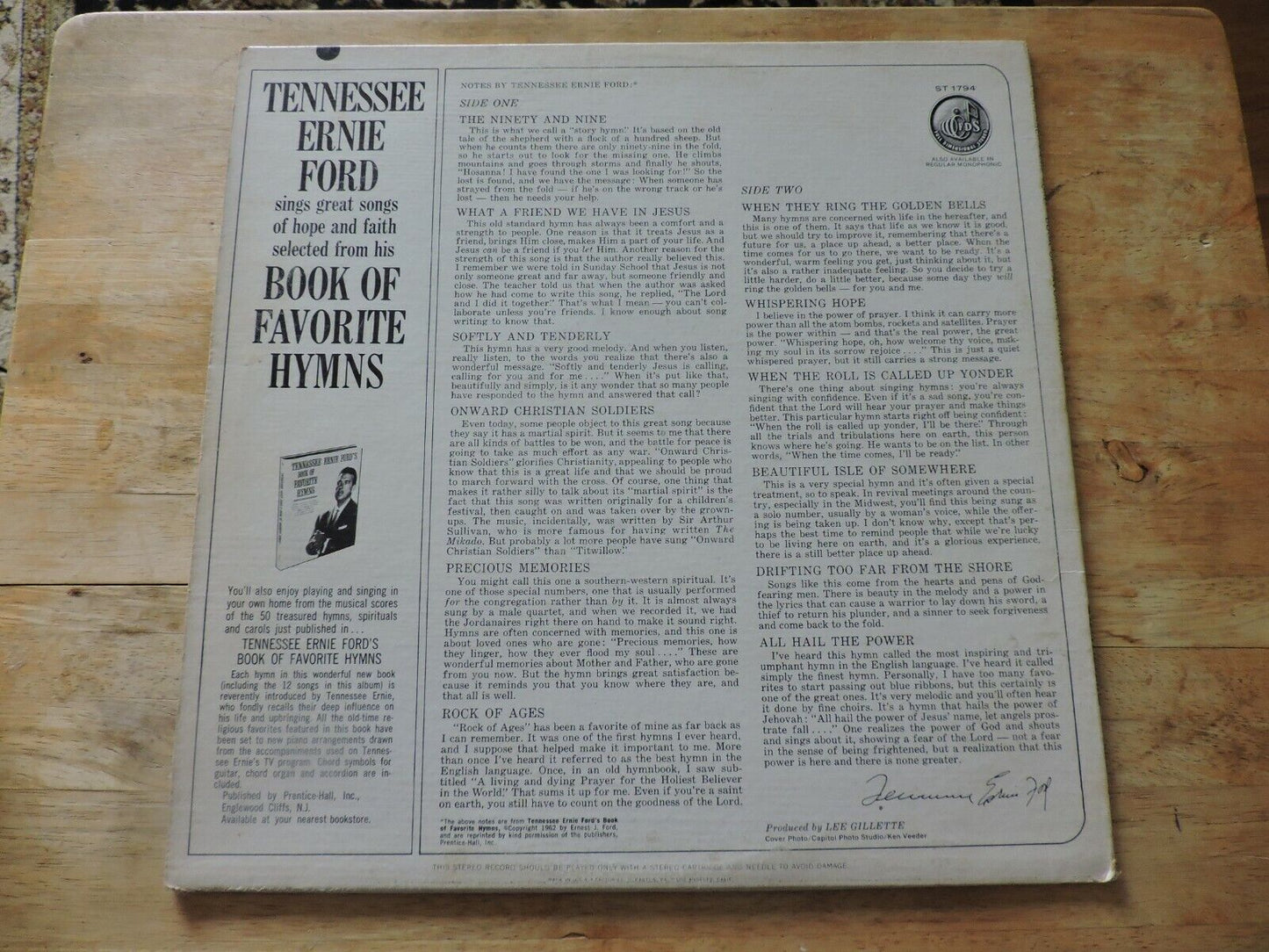 Tennessee Ernie Ford "Favorite Hymns" Vinyl Album