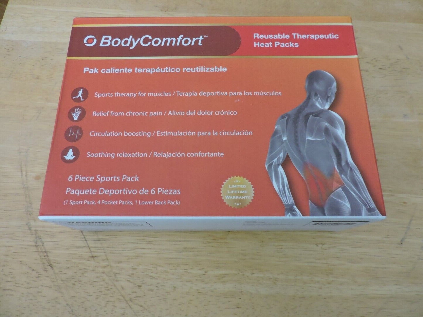 Body Comfort Reusable Therapeutic Heat Pads (6 Pieces =13x6,11x6 and 4--3.5x2.5)