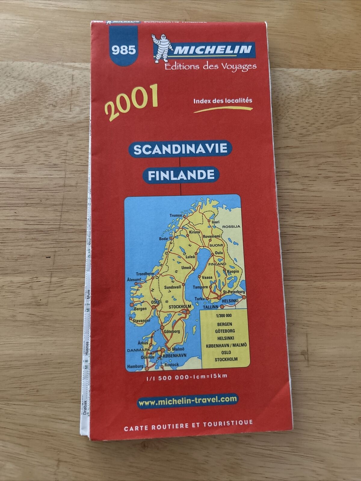 Michelin 2001, Scandanavia and Finland Map in Spanish