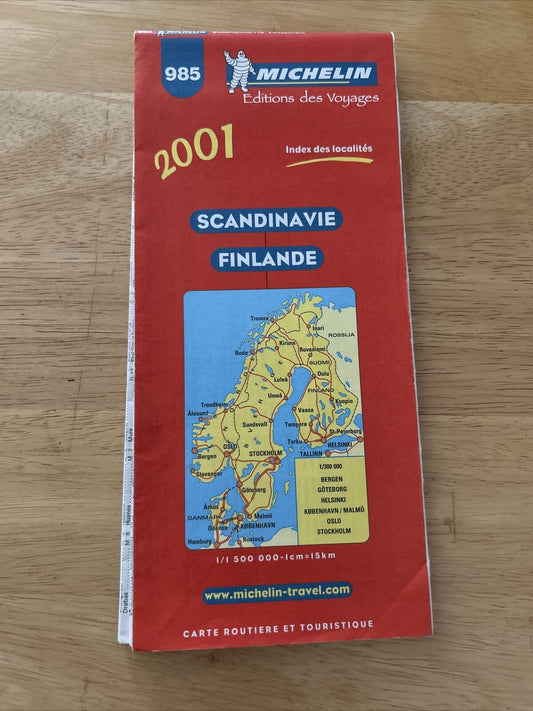 Michelin 2001, Scandanavia and Finland Map in Spanish