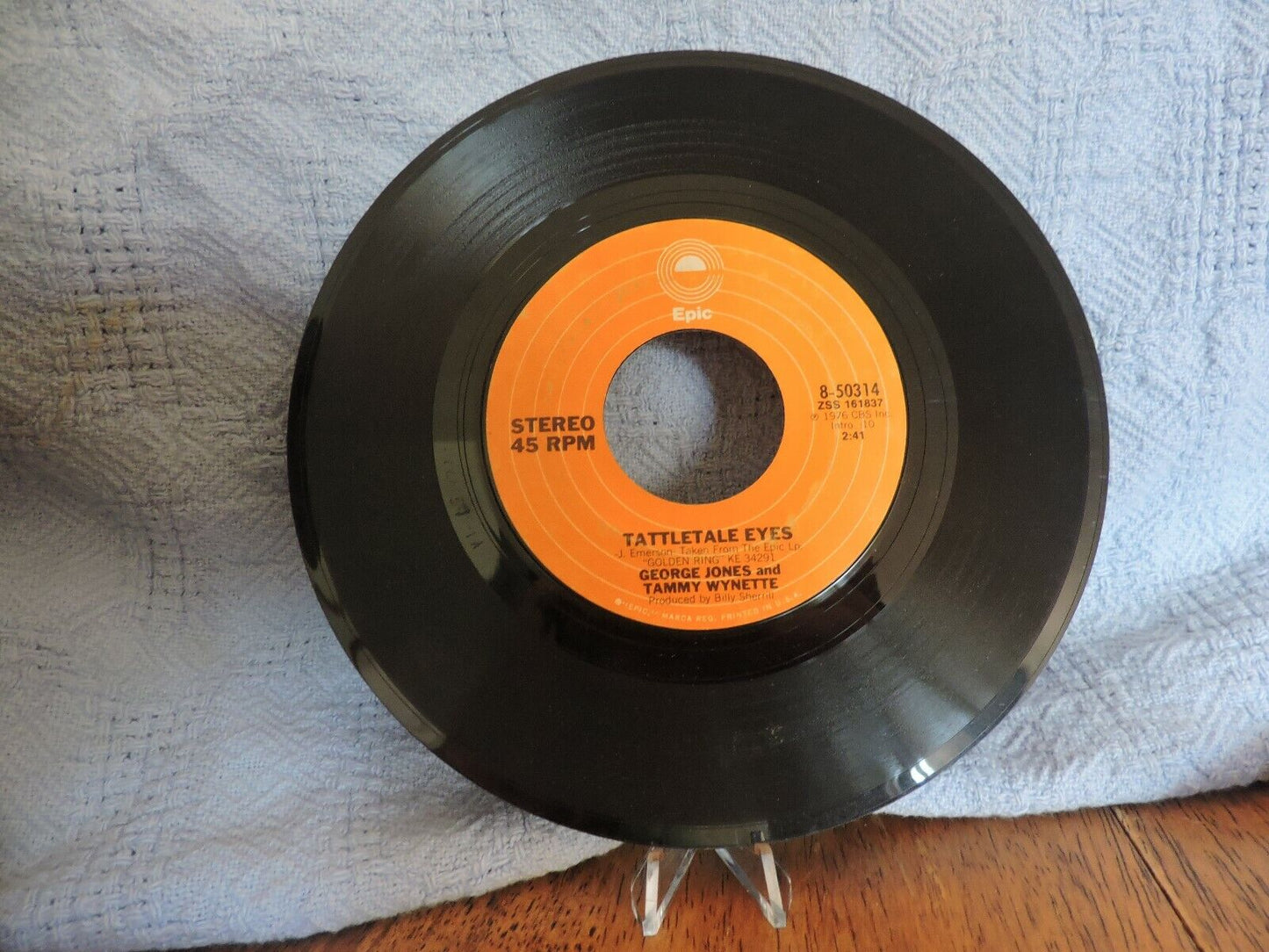 George Jones, Tammy Wynette Present: Tattletale Eyes and Near You Vinyl Record