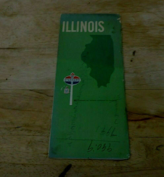 Illinois Road Map by Standard Oil Company  1967