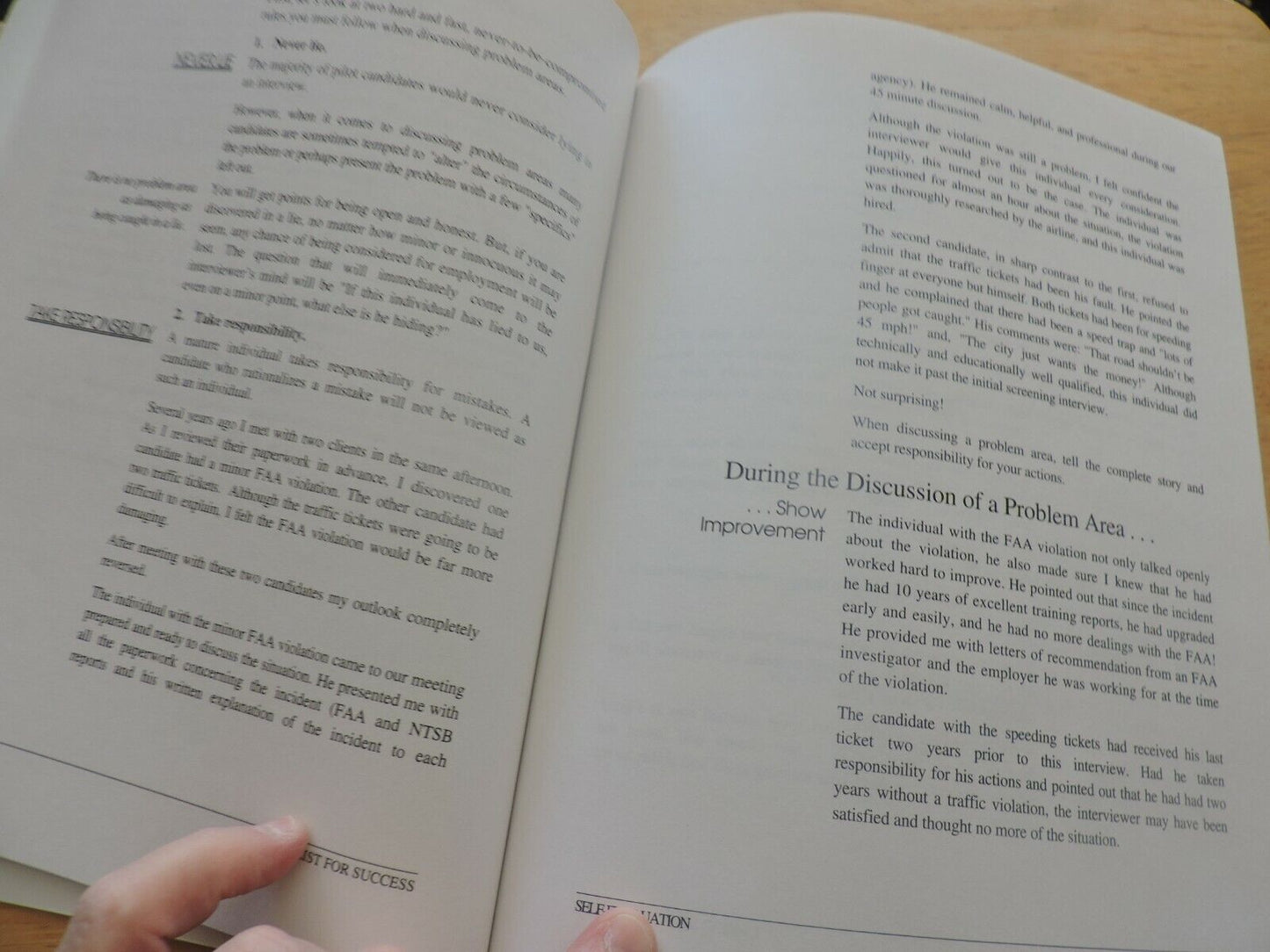 CHECK LIST FOR SUCCESS--A PILOT'S GUIDE TO THE SUCCESSFUL INTERVIEW 1997
