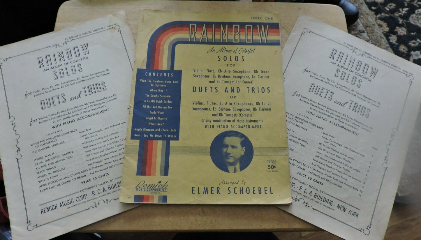 LOT OF 3 RAINBOW AN ALBUM OF COLORFUL SOLOS 1939/1940
