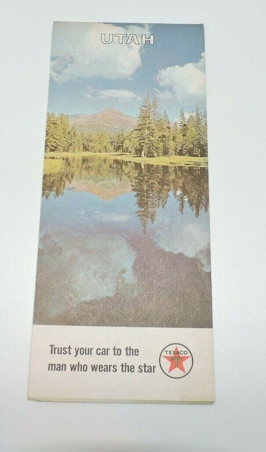 Vintage Utah Map Produced By Texaco