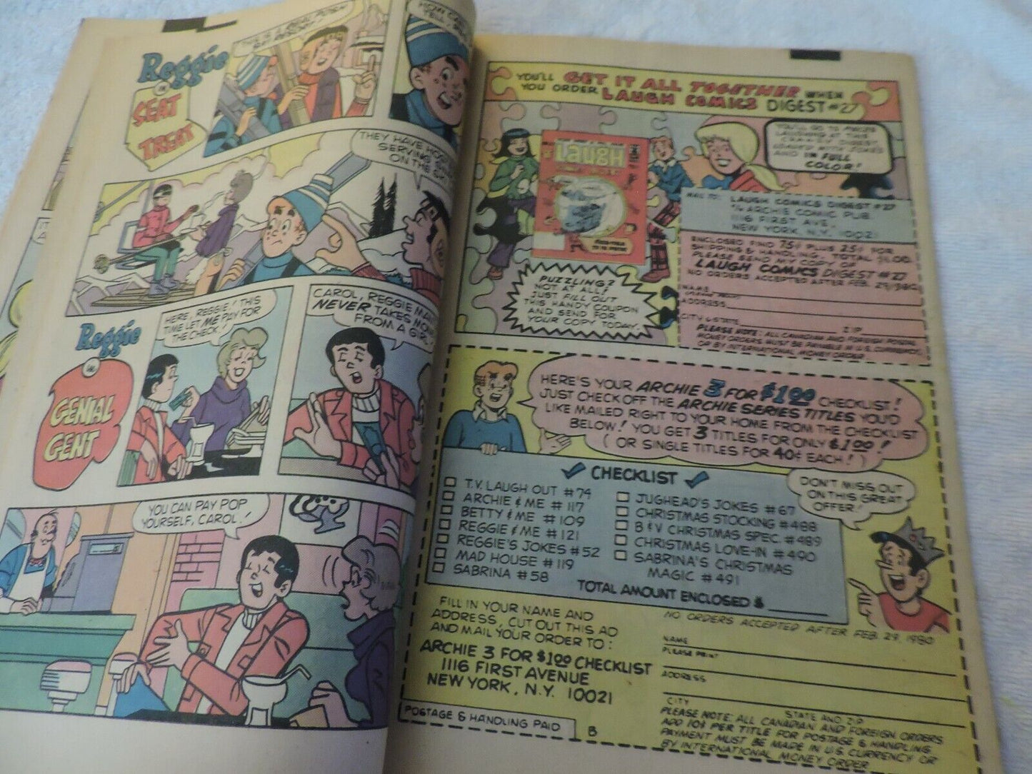 ARCHIE COMICS GROUP  ARCHIE LAUGH   #347 FEBRUARY 1980 UNGRADED