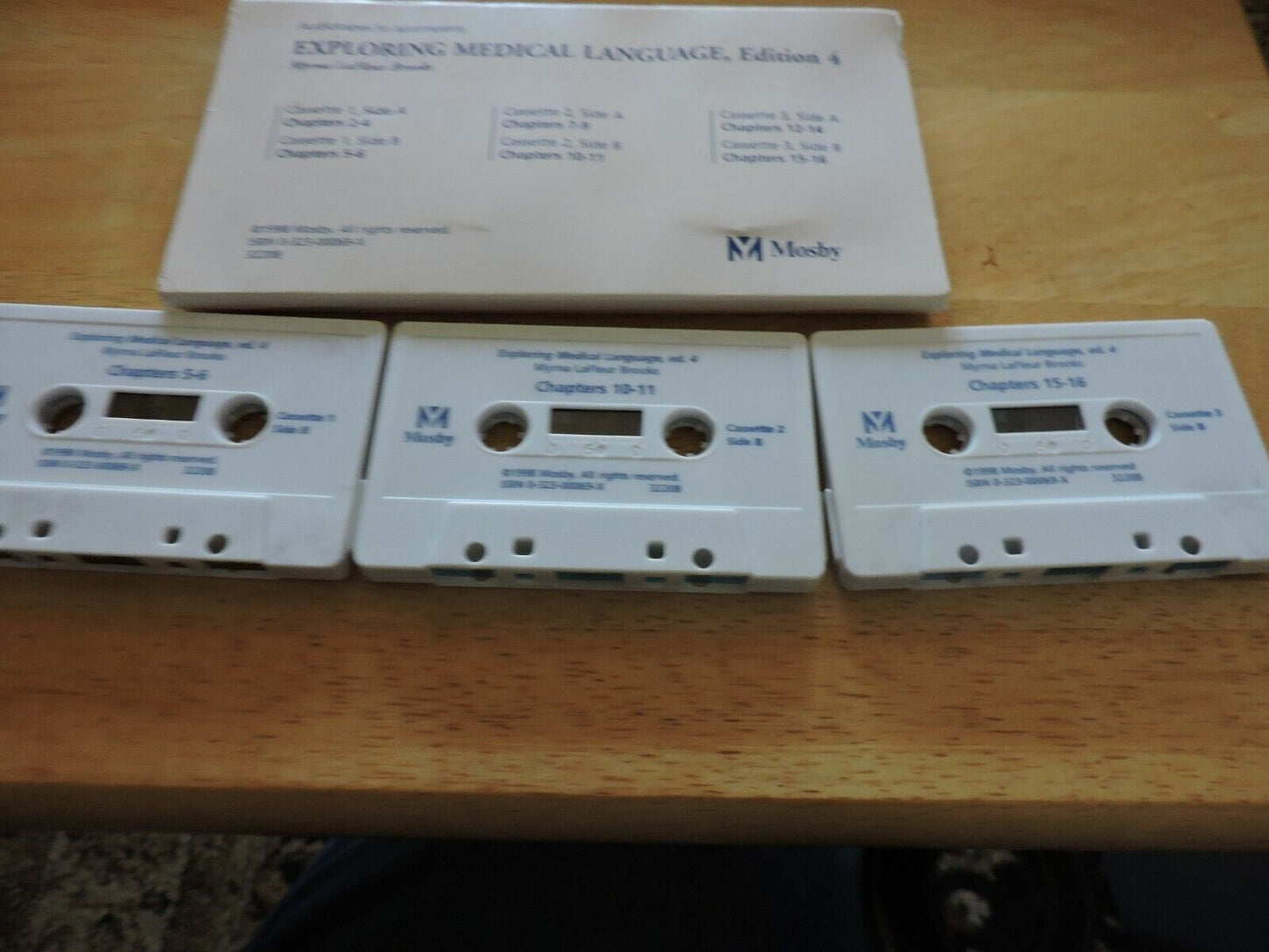 EXPLORING MEDICAL LANGUAGE, EDITION 4, MOSBY 1998--- 3 CASSETTE TAPES