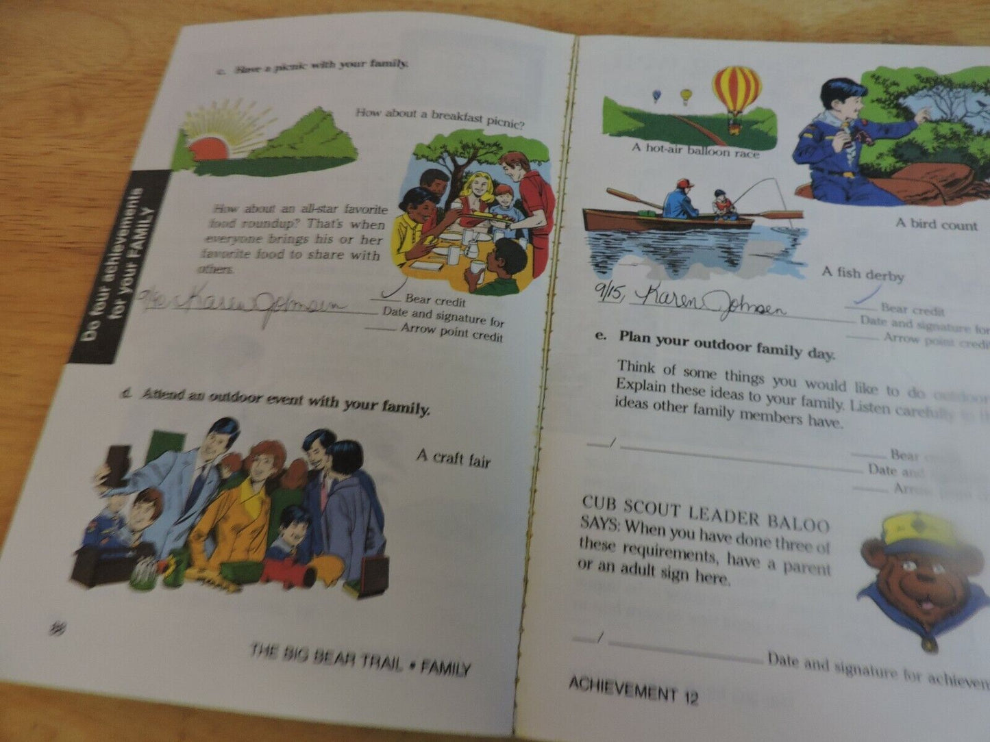 THE BIG BEAR CUB SCOUT HANDBOOK 1990 PRINTING