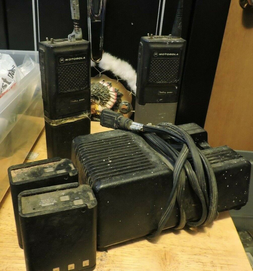 Set of 2 P200 Handheld Radios with Battery Charger and 2 Extra Batteries