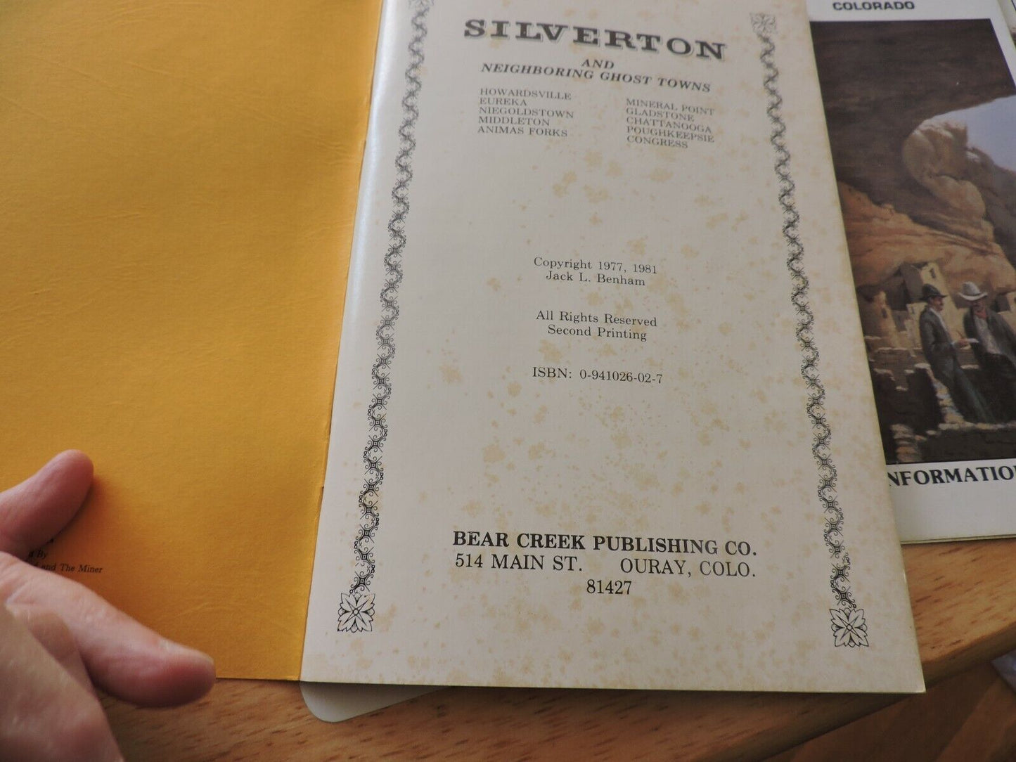 SILVERTON AND NEIGHBORING GHOST TOWNS , TRAIN SCHEDULE, TICKETS (1982) AND MORE