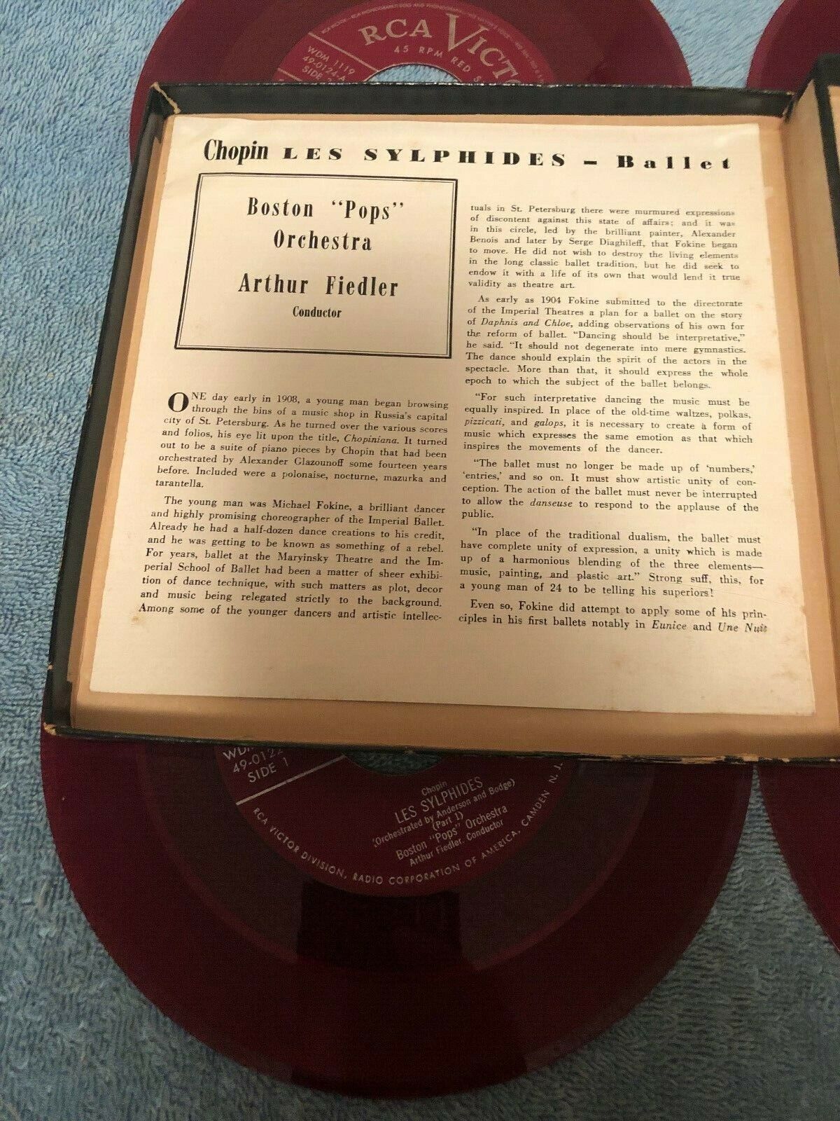 Boston "Pops" Orchestra Presents:"Chopin Music for the Ballet" 5 Record Set