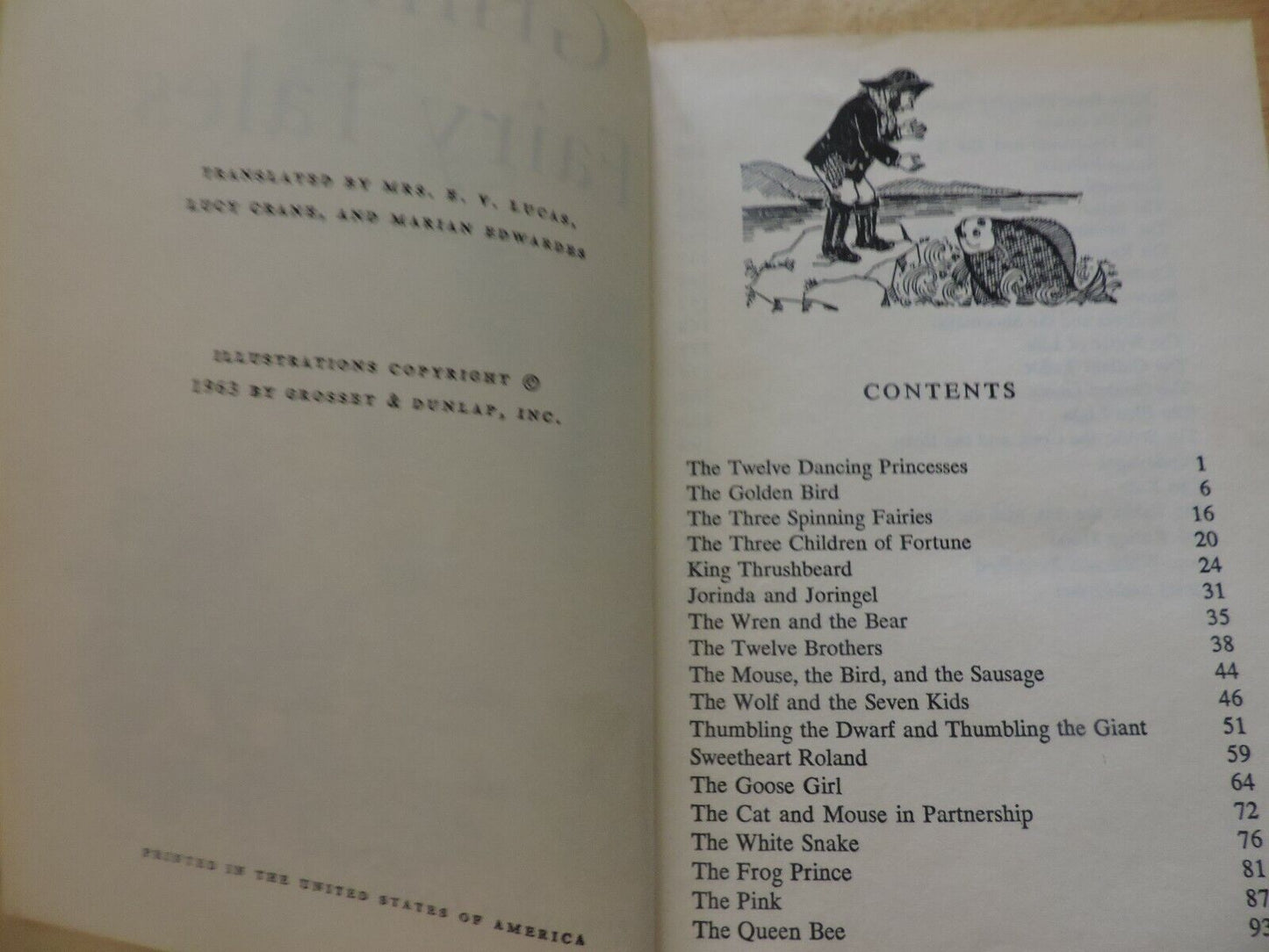GRIMMS FAIIRY TALES BY THE BROTHERS GRIMM 1963