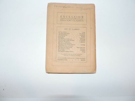 Excelsior Classic-- The Legend of Sleepy Hollow--Washington Irving