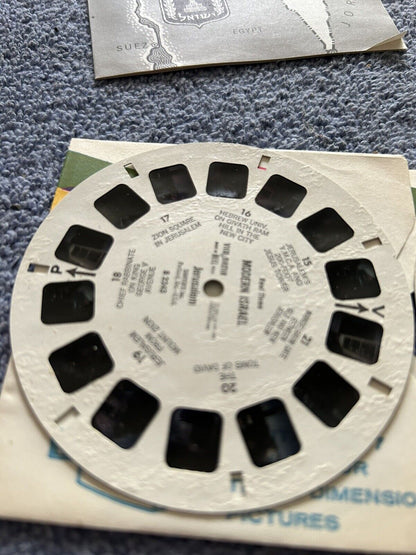VIEW MASTER 3D REELS: MODERN ISREAL. -3 REELS--OPENED PACKAGE