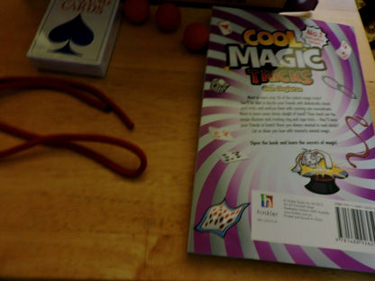 COOL MAGIC TRICKS NEW--CARDS, ROPE, 3 FOAM  BALLS, BOOK  OF COOL MAGIC TRICKS