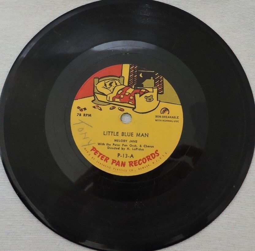 Apple on a Stick & Little Blue Man Vinyl Childrens Record 78RPM