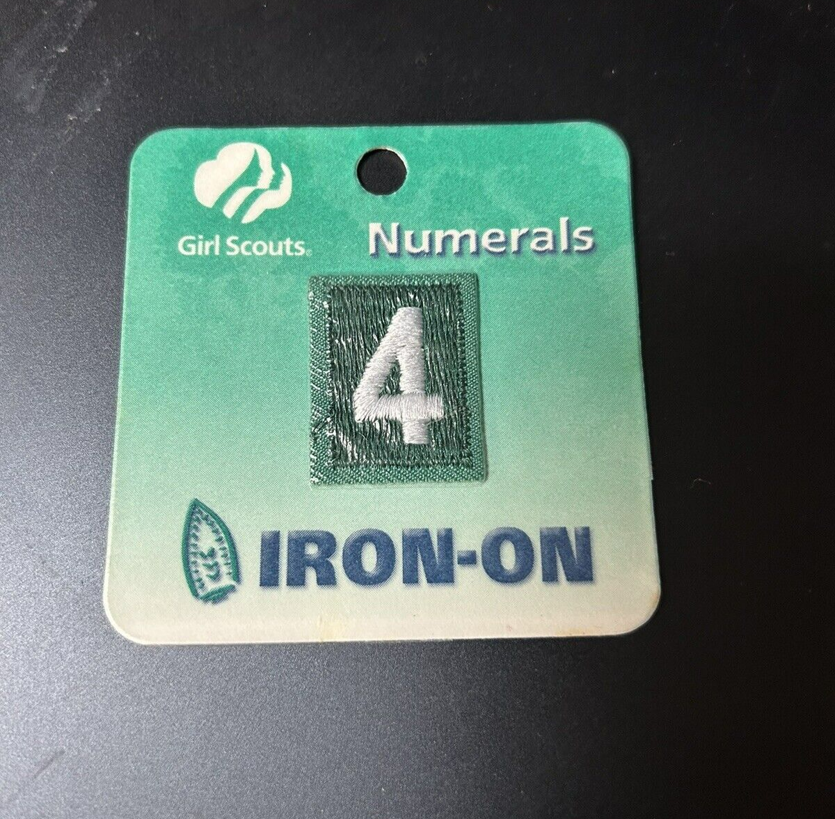 Official Girl Scout Uniform Unit Number (4)  Patch-New