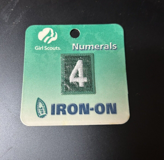 Official Girl Scout Uniform Unit Number (4)  Patch-New
