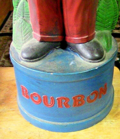 Vintage Hand Painted Porcelain Bourbon Decanter: "The Colonel"