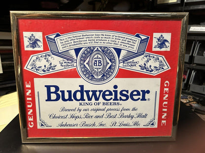 Budweiser Sign (Framed 8 X 10)