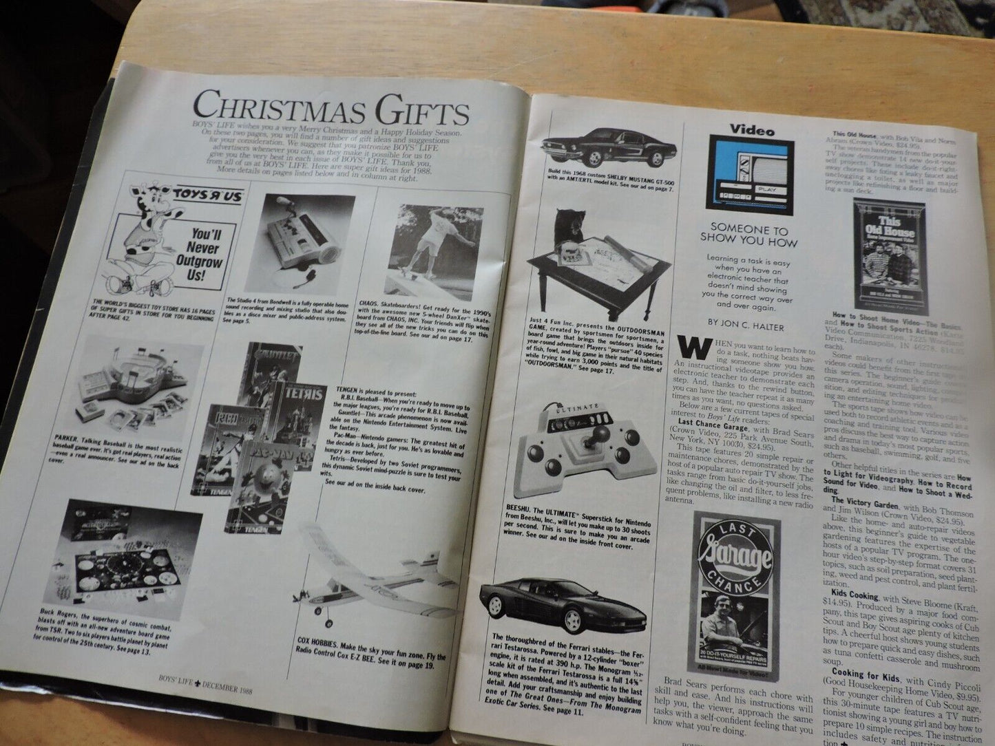 BOYS' LIFE MAGAZINE  DECEMBER 1988, WORKING TOGETHER TO FEED THE HUNGRY