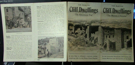 Vintage Manitou Cliff Dwellings Museum Brochure