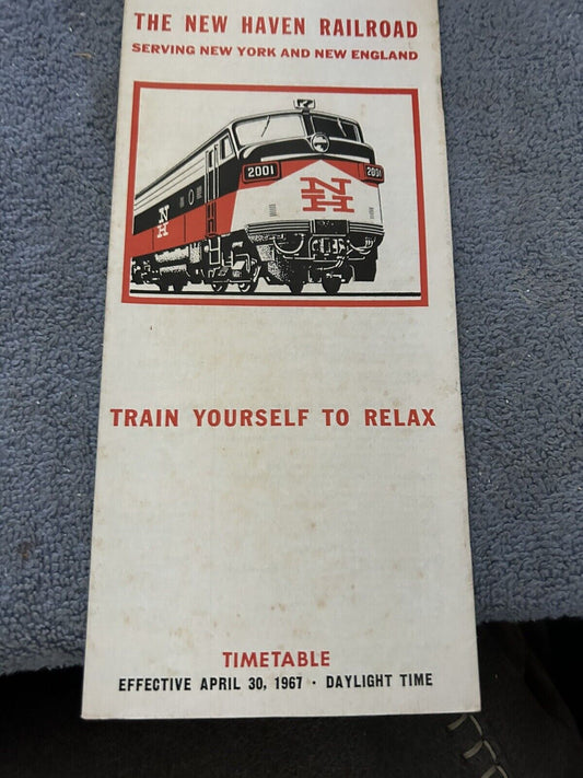 RAILROAD TIMETABLE: NEW HAVEN LINE APRIL 30, 1967