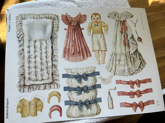 PAPER DOLLS:  POUPEES A HABILLER serie  7 2190  titel  7 2196 GERMAN VICTORIAN