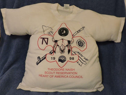 BSA-Theodore Naish Scout Reservation Heart of America Council T-Shirt Pillow