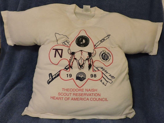 BSA-Theodore Naish Scout Reservation Heart of America Council T-Shirt Pillow