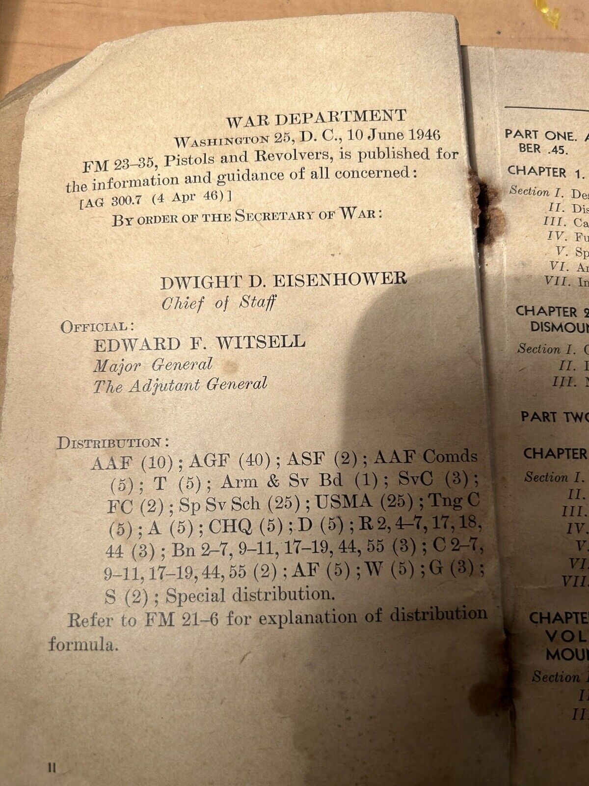 FIELD MANUAL FOR PISTOLS AND REVOLVERS 1946