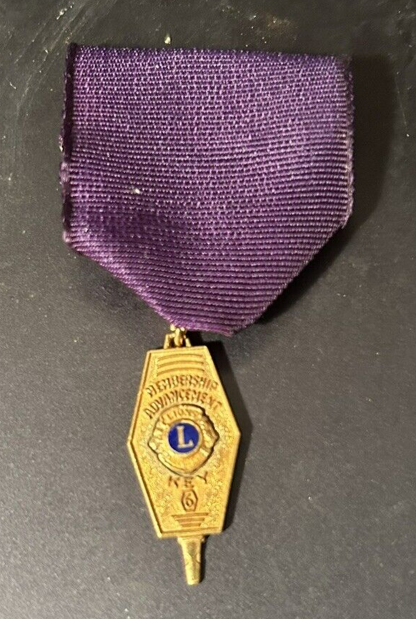Lions Club: Membership Advancement Key Award Medal