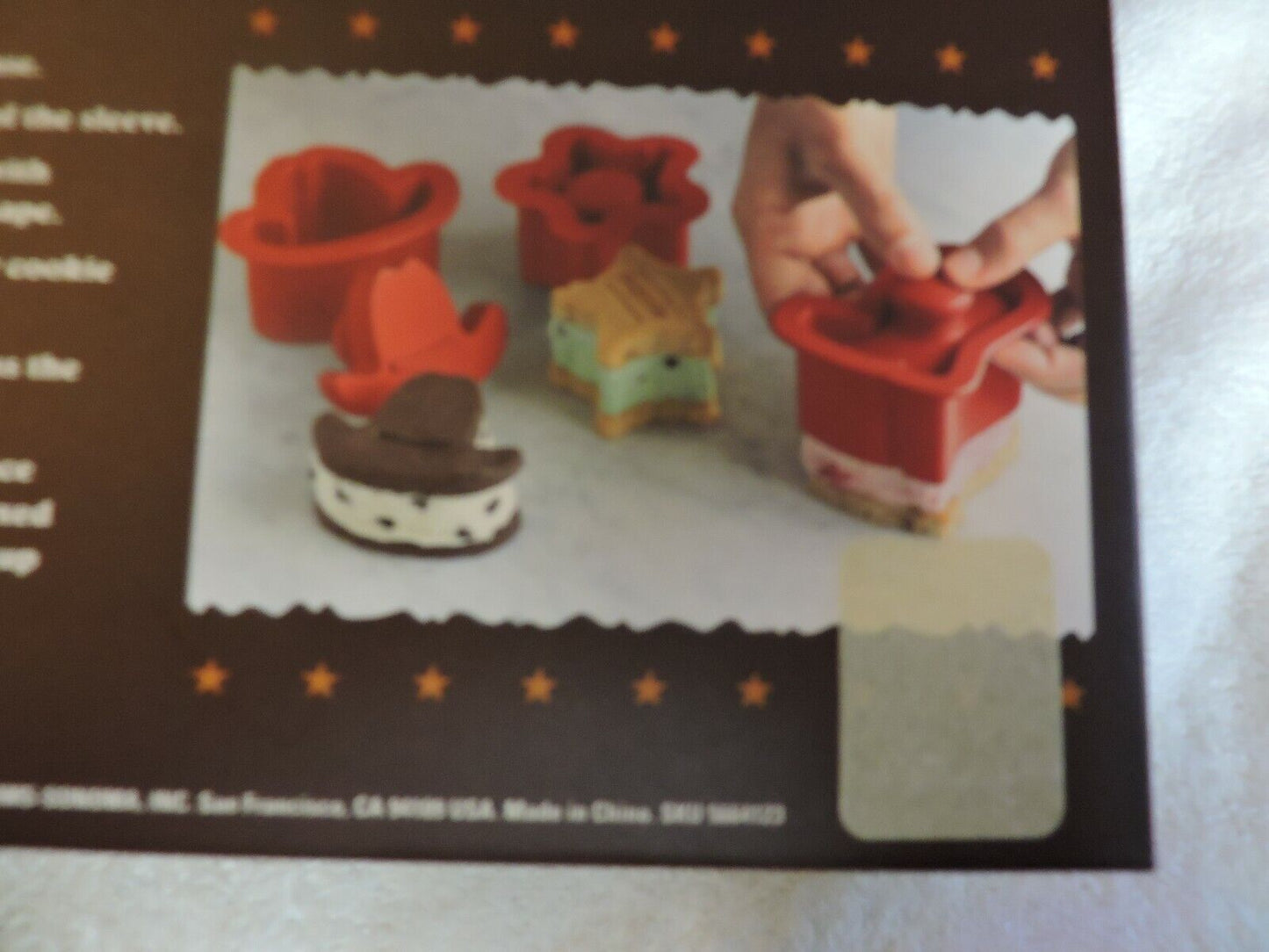 WILD WEST ICE CREAM SANDWICH MOLDS  SET OF 3 (NIB)