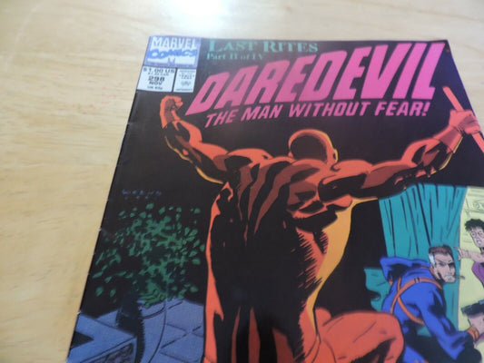 MARVEL DAREDEVIL: THE MAN WITHOUT FEAR, LAST RITES PART II OF IV #298 NOV 1991