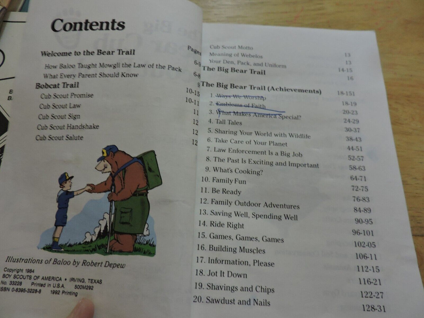 The Big Bear Cub Scout Book 1984 Boy Scouts of America Vintage BSA