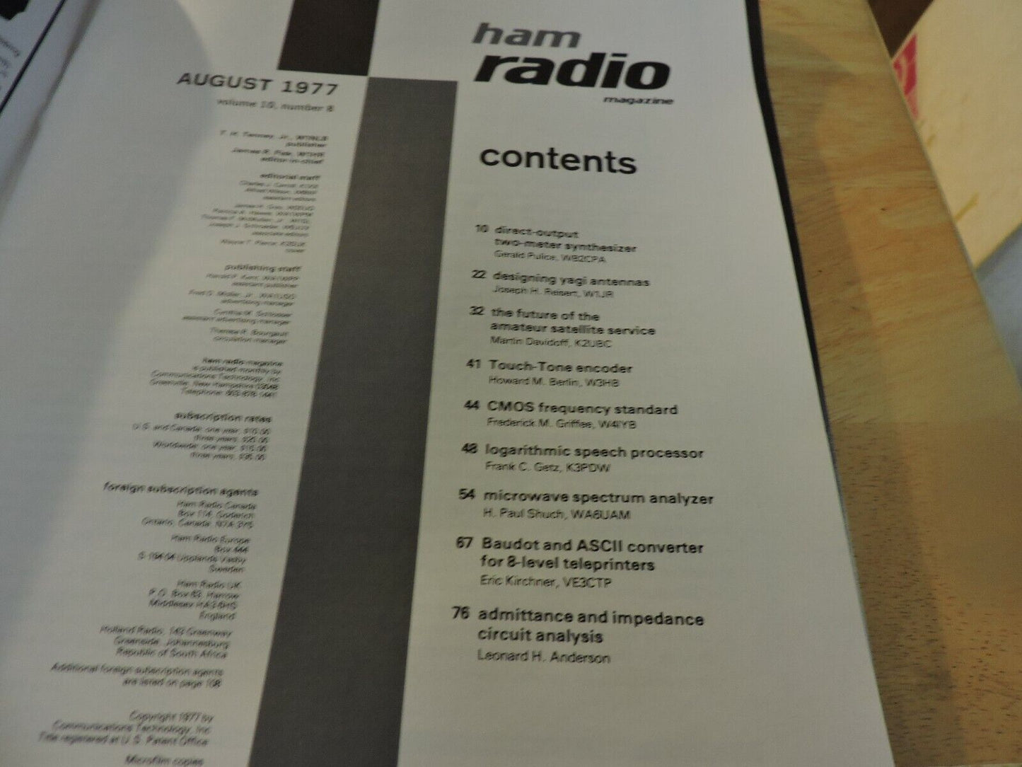 HAM RADIO MAGAZINE AUGUST 1977
