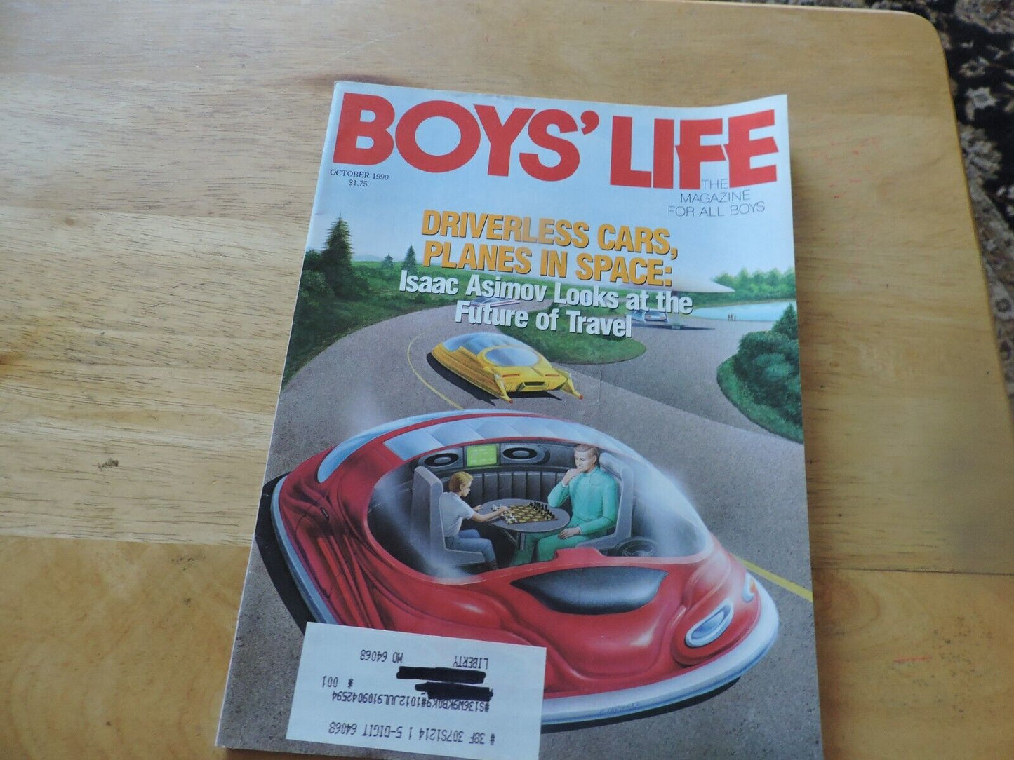 BOYS' LIFE MAGAZINE-OCTOBER 1990-DRIVERLESS CARS, PLANES IN SPACE: FUTURE TRAVEL