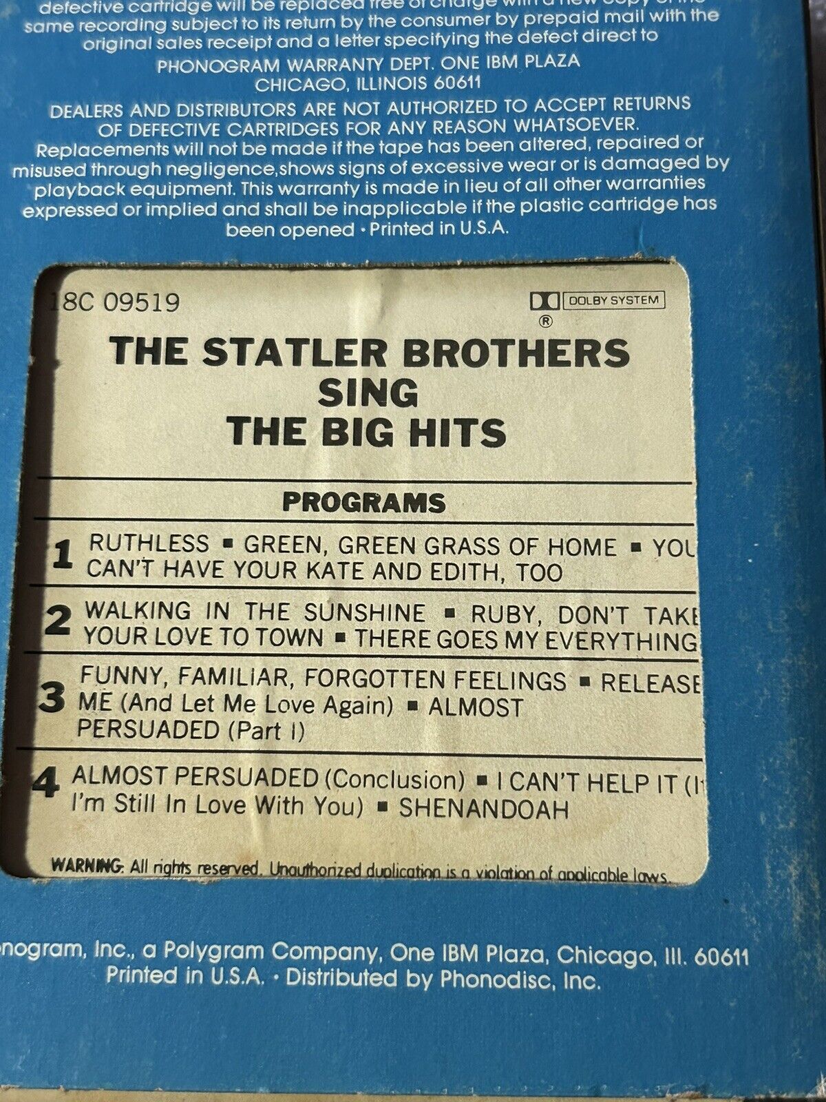 8 TRACK TAPE:  THE STRATLER BROTHERS SING THE BIG HITS