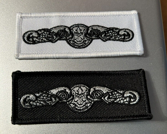 BSA: Sea Scouts "S.E.A.L. TRAINED" White and Black Uniform Patch Set (Brand New)