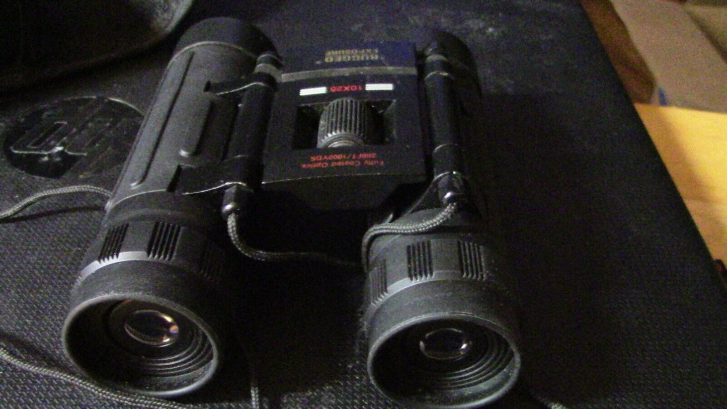 Rugged Exposure 10 X25 Binoculars with Case (Fully Coated Optics)