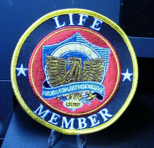 Life Member Gold Wing Road Riders Association 4" Patch