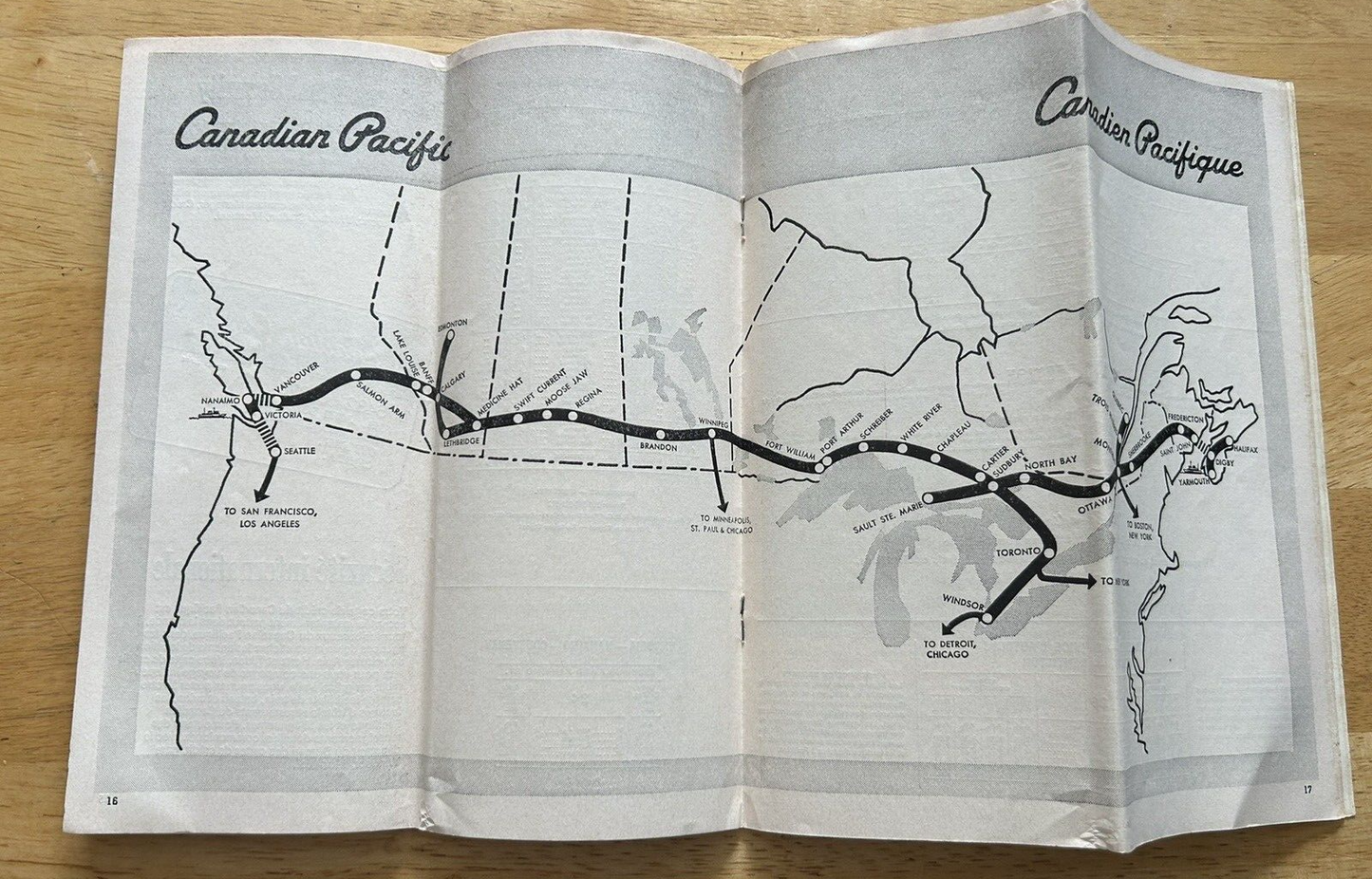 CANADIAN PACIFIC TIMETABLE APRIL 30, 1967 TO OCTOBER 28, 1967