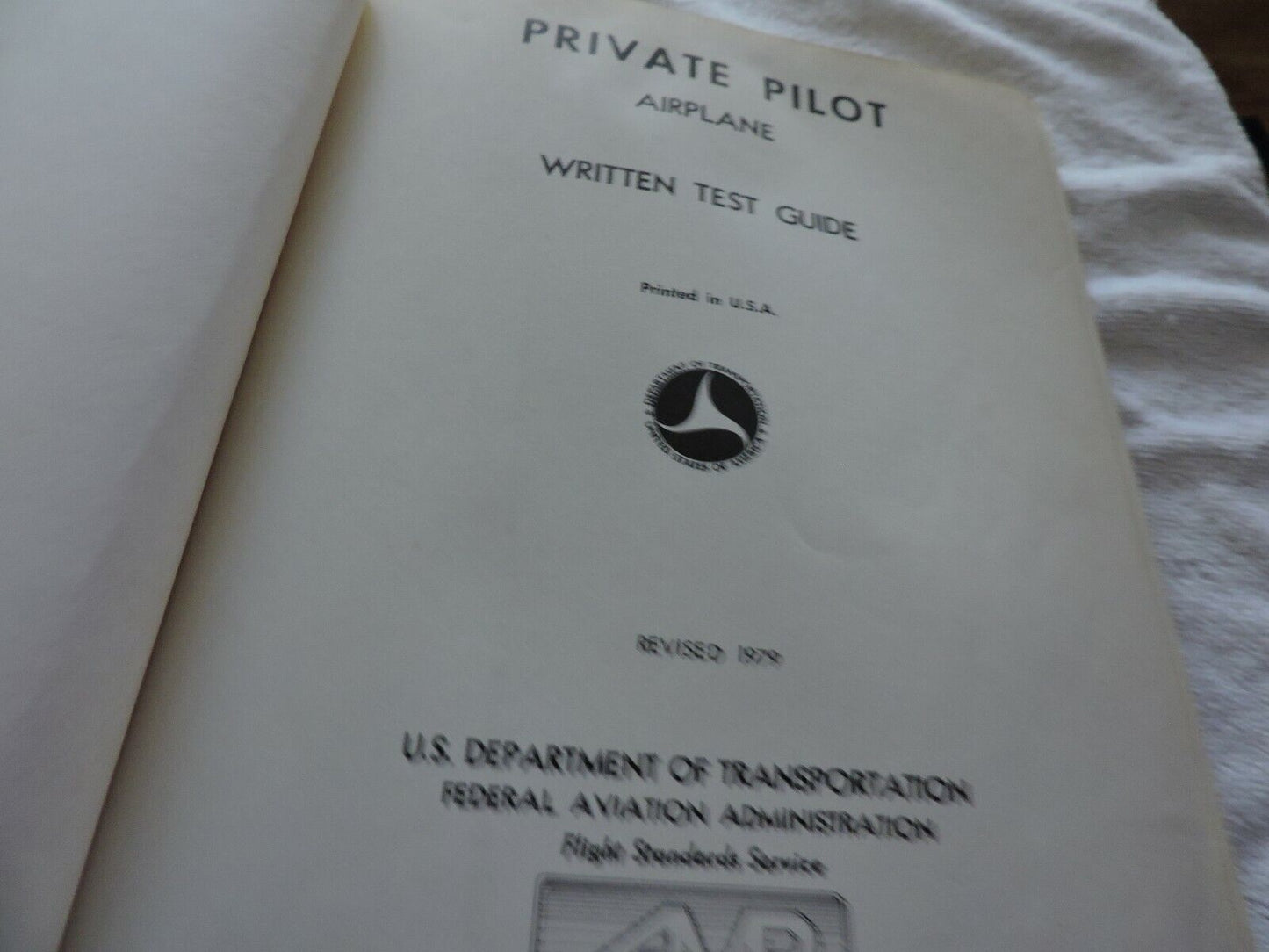PRIVATE PILOT AIRPLANEWRITTEN TEST GUIDE AMP  1979