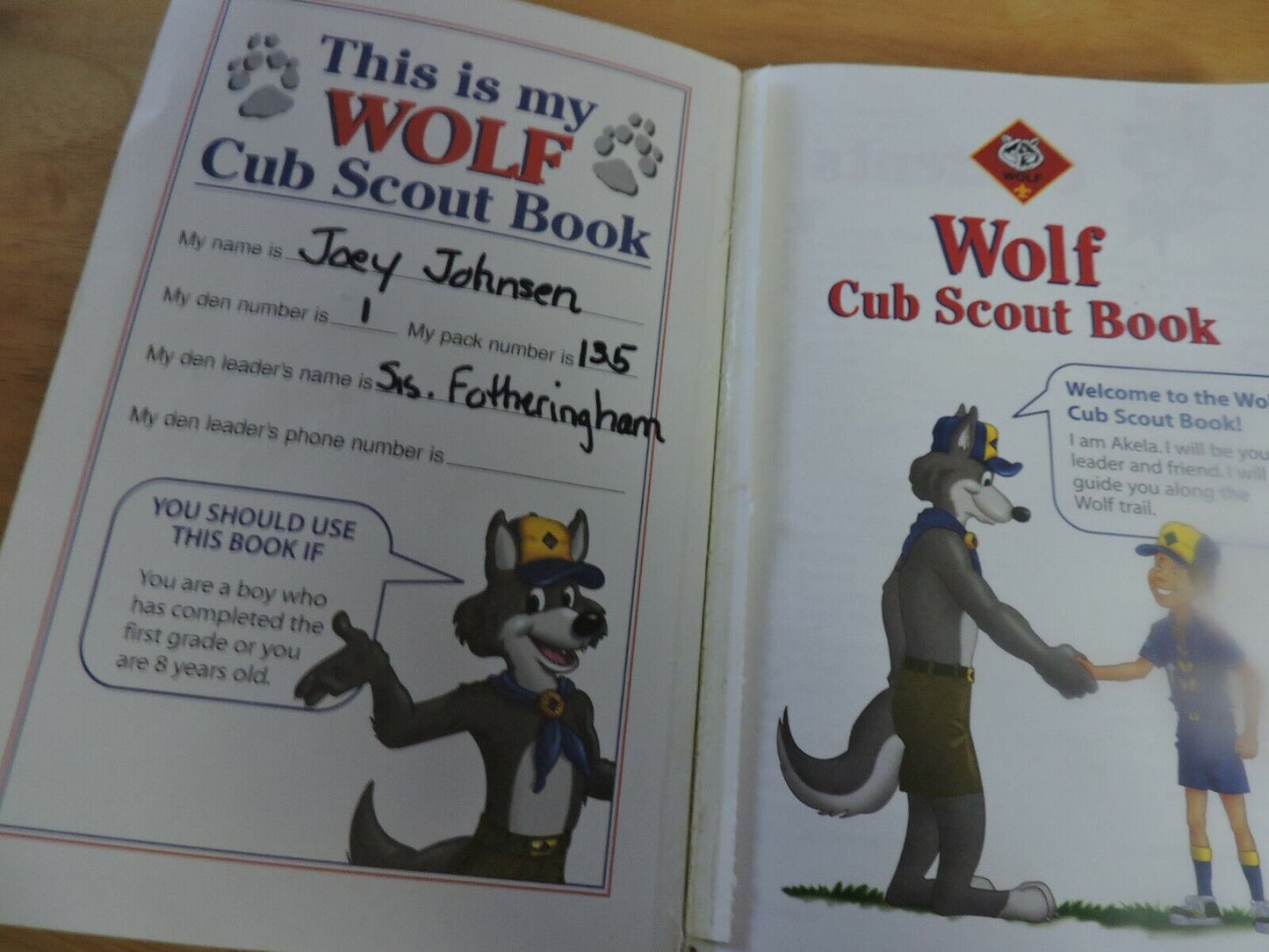 THE WOLF CUB SCOUT HANDBOOK 1999 PRINTING