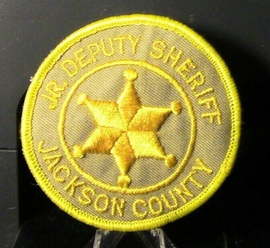 Girl Scout Round "Jr. Deputy Sheriff, Jackson County" Activity Patch